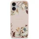 Guess Grained Flowers Classic Logo MagSafe iPhone 17 Case - Pink