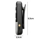 Mini walkie-talkie with earpiece, microphone and USB charging, black/silver
