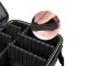 Travel Makeup Organizer Bag with Dividers, Black