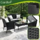 Polyrattan Patio Furniture Set Gardlov 26908, black
