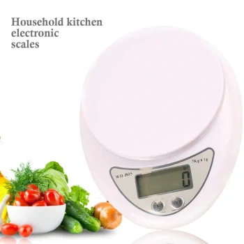 Electronic Kitchen Scales with LCD Display, 5 kg