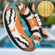 Bestway Inflatable Swim Ring Tiger, 91 cm