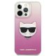 Apple iPhone 13 Pro Max 6.7\" Karl Lagerfeld Choupette Head Case Cover (KLHCP13XCTRP), Pink