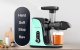 Slow Juicer AMZCHEF GM3001-GN Cold Press Extractor Green with 2 Travel Bottles