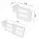 Adjustable Refrigerator Drawer Organizer, 4 pcs, Transparent