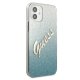 Guess iPhone 12 mini Case Glitter Gradient Script, Blue