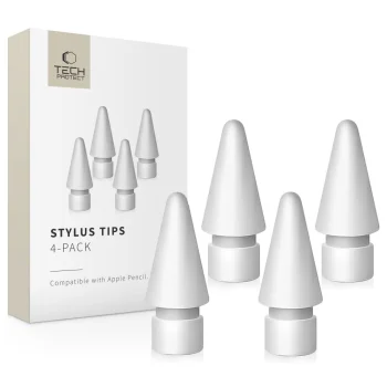 Tech-Protect Stylus Tips for Apple Pencil Replacement Nibs 4-Pack, White