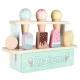 Wooden Ice Cream Shop Toy Stand for Kids, 10 pcs