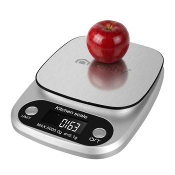 Ruhhy Kitchen Scale 5kg, Stainless Steel