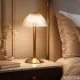 Wireless LED Table Lamp with USB-C and 3 Light Modes, Gold/White