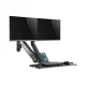 Maclean MC-633 Wall Mount Sit-Stand Workstation for 2 Monitors 17\"-27\", Keyboard & PC