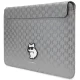 Karl Lagerfeld Saffiano Monogram Choupette 14\" Laptop Sleeve, Silver