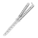 Butterfly Stainless Steel Training Balisong Practice Tool Tactical Folding Knife, Silver