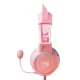 Onikuma X15 Pro Gaming Headphones with Cat Ears, Pink