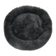 Plush Donut Pet Bed for Dogs and Cats 100 cm, Dark Grey