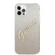Guess iPhone 12 Pro Max Case Glitter Gradient Script, Gold
