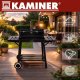 Kaminer 00027320 Garden Charcoal Grill with Rotisserie, 93x41x86 cm, Black