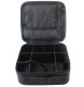Praktiska ceļojumu kosmētikas kaste ar regulējamām nodalījumiem, melna