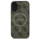 Guess 4G Ring Classic Logo MagSafe Case for iPhone 16 Plus - Brown
