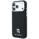 Karl Lagerfeld Grained Karl Head Metal MagSafe Case for iPhone 18 Pro / 17 Pro - Black