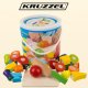 Kids Toy Wooden Cutting Vegetables and Fruits in a Bucket