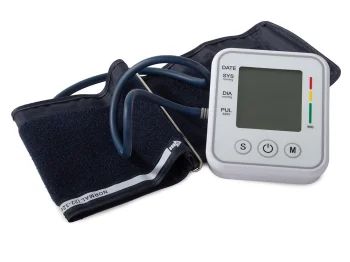 Electronic Upper Arm Blood Pressure Monitor with LCD and Pouch