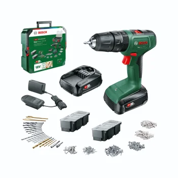 Bosch EasyImpact 18V-40 Cordless Combi Drill Set with 2 Batteries and Case