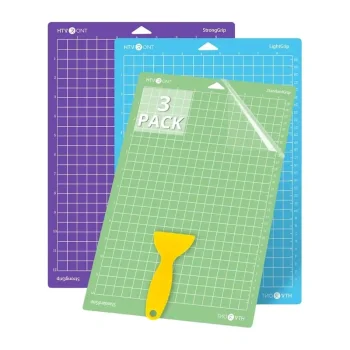 HTVRONT Cutting Mat 34.8 x 37 cm, 3-Pack, Multicolor