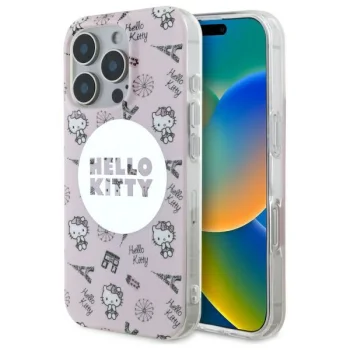 Hello Kitty iPhone 16 Pro Max Case IML All Over Paris MagSafe, Pink