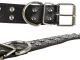 Dog Collar with Studs, Faux Leather, Adjustable, Size L