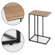 ModernHome C-Shaped End Table for Laptop Sofa Side Table with Metal Frame