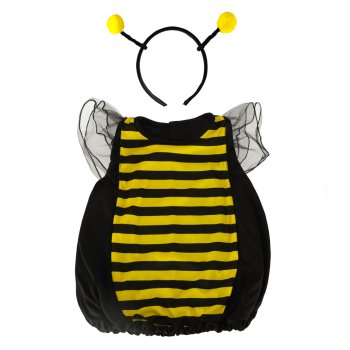 Kids' Bee Costume with Antenna Headband, 2-Piece Outfit, Size S