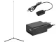 RGB LED Corner Floor Lamp with App and Remote Control, 150cm, Black