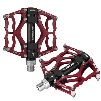 Rockbros JT201012LR Aluminum Bicycle Pedals, Red