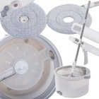 Rotary mop 360 spin bucket set 2x microfiber pads