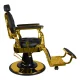 Gabbiano Giulio Barber Chair Black with Gold Base