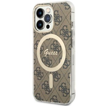 Apple iPhone 13 Pro 6.1'' Guess 4G MagSafe Case Cover (GUHMP13LH4STW), Brown