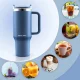 Berdsen Vacuum Thermos Tumbler with Straw 1180ml, Navy Blue