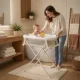 Ecotoys Foldable Baby Bath Tub with Stand and LCD Thermometer