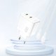 Dudao A28PEU PD 45W GaN 2xUSB Wall Charger - White
