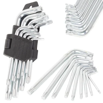 Allen and Torx Key Set 1.5-10mm, 9 pcs, Silver