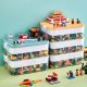 4 Tier Block Storage Organizer Box for Toys and Crafts, orange