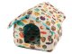 Pet House Bed for Dogs and Cats, Size L, Owl Pattern