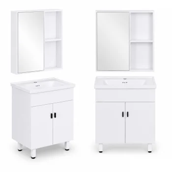 Modernhome Bathroom Cabinet with Sink and Mirror Set