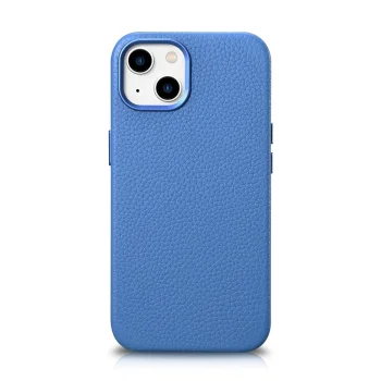 iCarer Leather Case iPhone 14 Plus with MagSafe Light Blue (WMI14220711-LB)