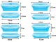 Collapsible Silicone Food Storage Containers Set of 4, Blue