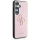Guess Grained Big 4G Logo Case for Samsung Galaxy S25+ Pink