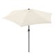 Adjustable Folding Garden Patio Umbrella with Tilt 210 cm, Beige
