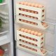 Rolling Egg Dispenser for Refrigerator, 30-Egg Holder, White