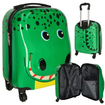 Kids Travel Luggage Carry Bag Ride On Suitcase Trolley, Crocodile